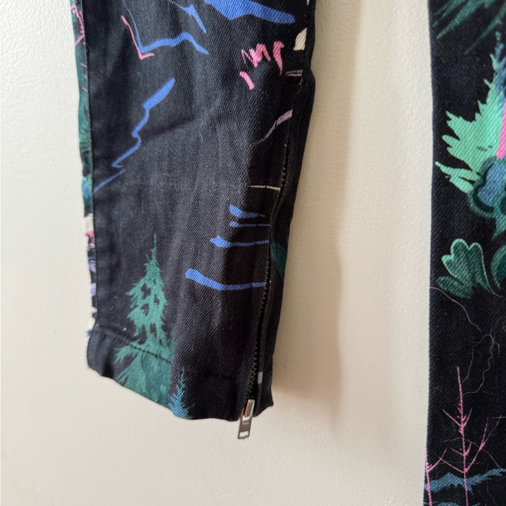 Balenciaga Black Forest Pattern skinny jeans pants size 38 - Picture 10 of 16